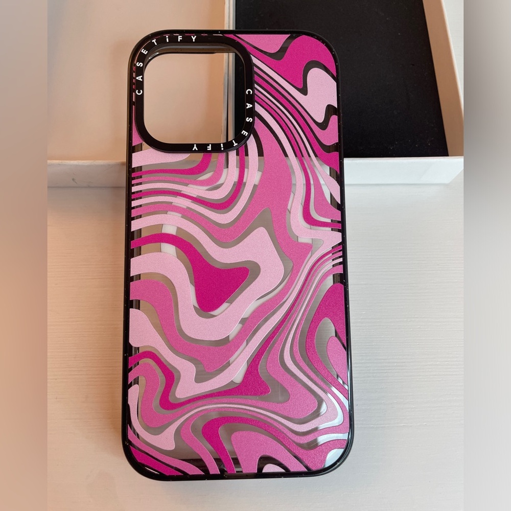 Casetify iPhone 15 ProMax - Pink Swirls